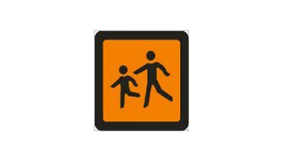 children in traffic sign